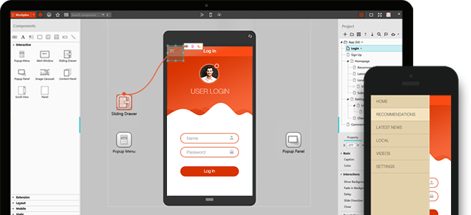 Create interactive prototypes with prototyping tool Mockplus