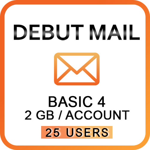 Debut Mail Basic 4 (25 Users) | VSM365